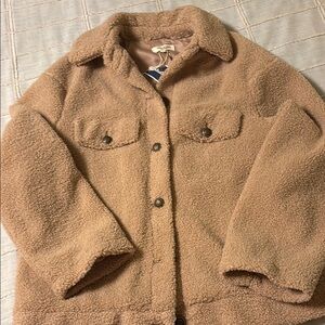 Max Studio Tan Teddy Jacket